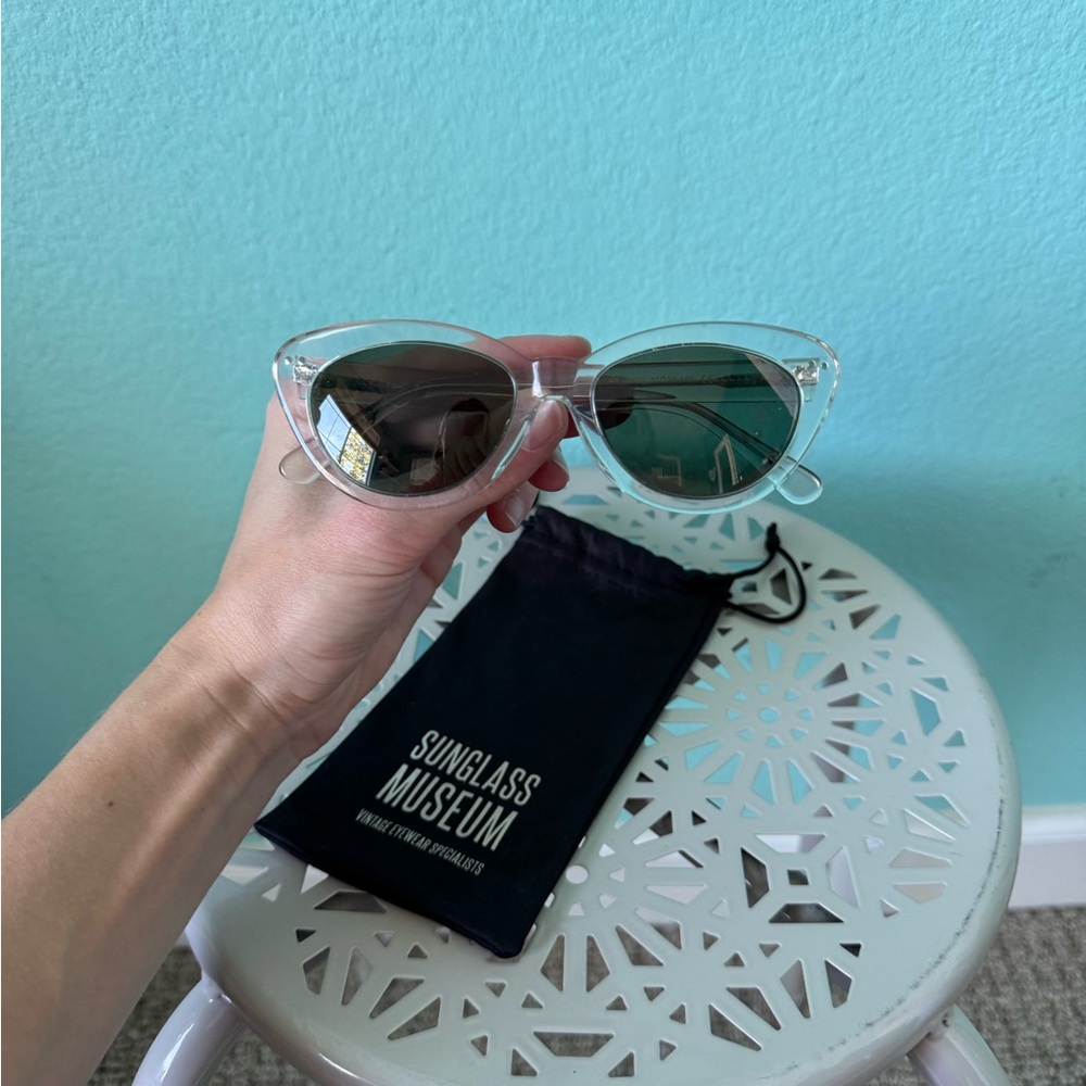 Clear Cat-Eye Sunglasses